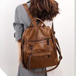 NWT Alvon Ladies Fashion Backpack, Brown